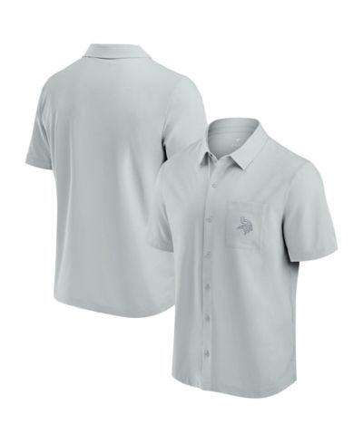Fanatics Men's Gray Minnesota Vikings Front Office Button-Up Shirt