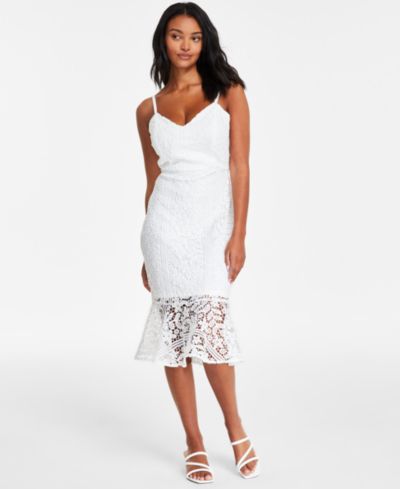 Женское кружевное платье midi Siena Floral-Lace V-Neck Sleeveless