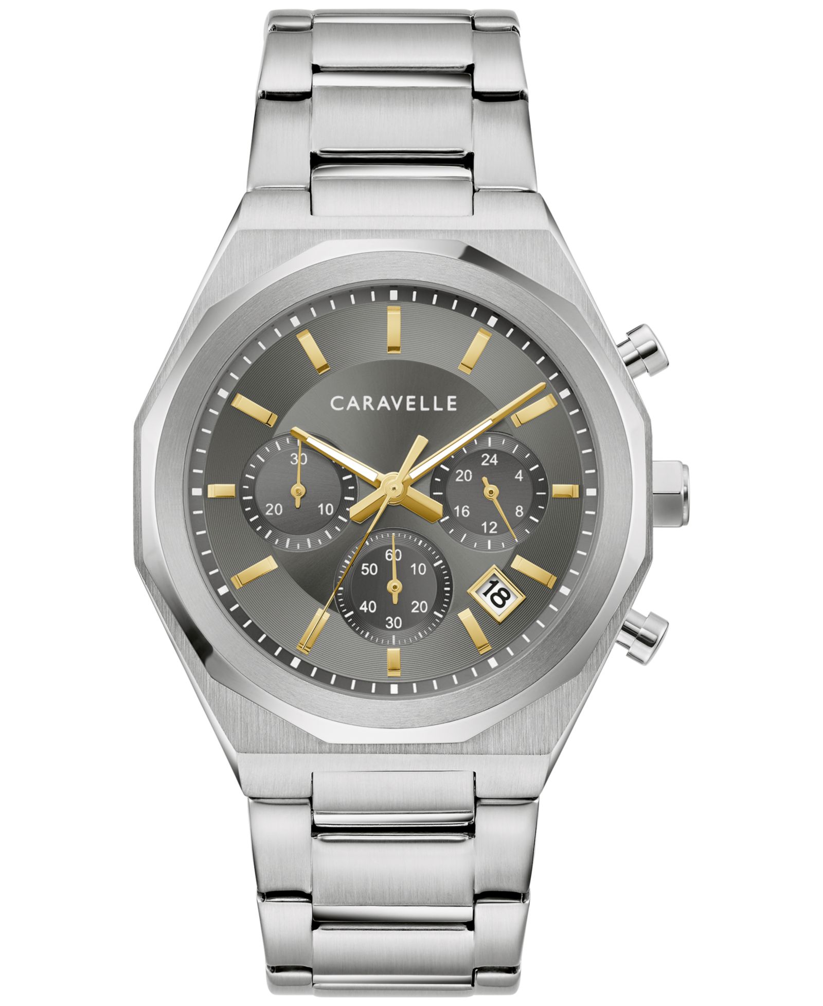 Caravelle Men's хронограф часы на стальном браслете 40mm