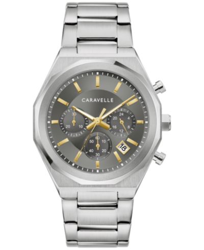 Caravelle Men's хронограф часы на стальном браслете 40mm