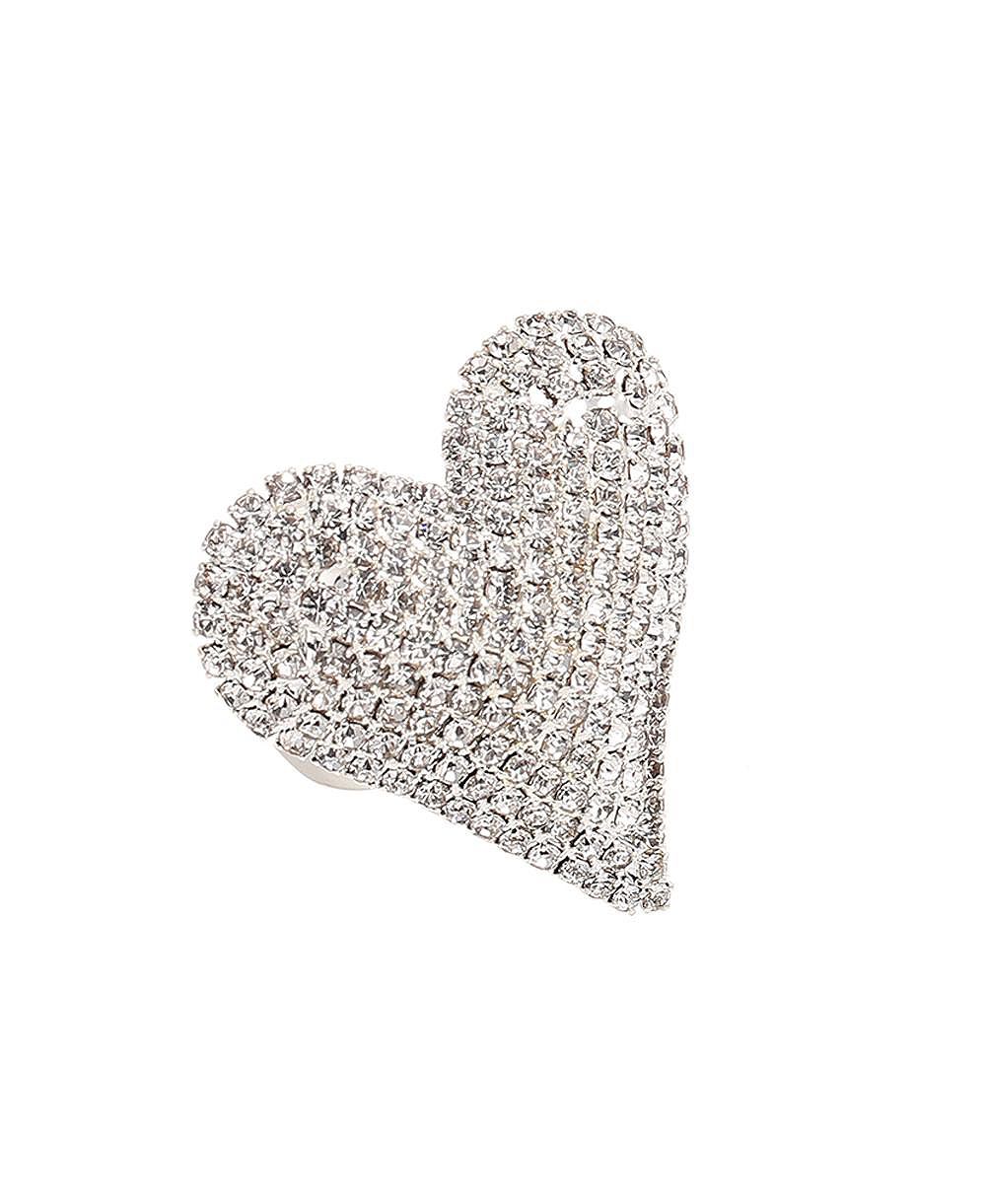 SOHI Women's Heart Cocktail Ring