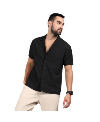 Мужская рубашка Campus Sutra Charcoal Black Self-Design Striped