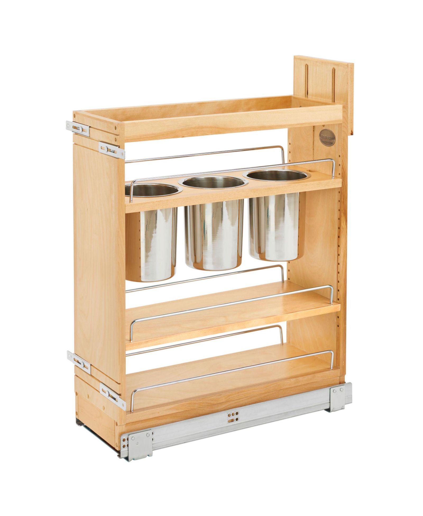 Rev-A-Shelf 8" Pull Out Kitchen Cabinet Organizer w/ Soft-Close, 448UT-BCSC8C