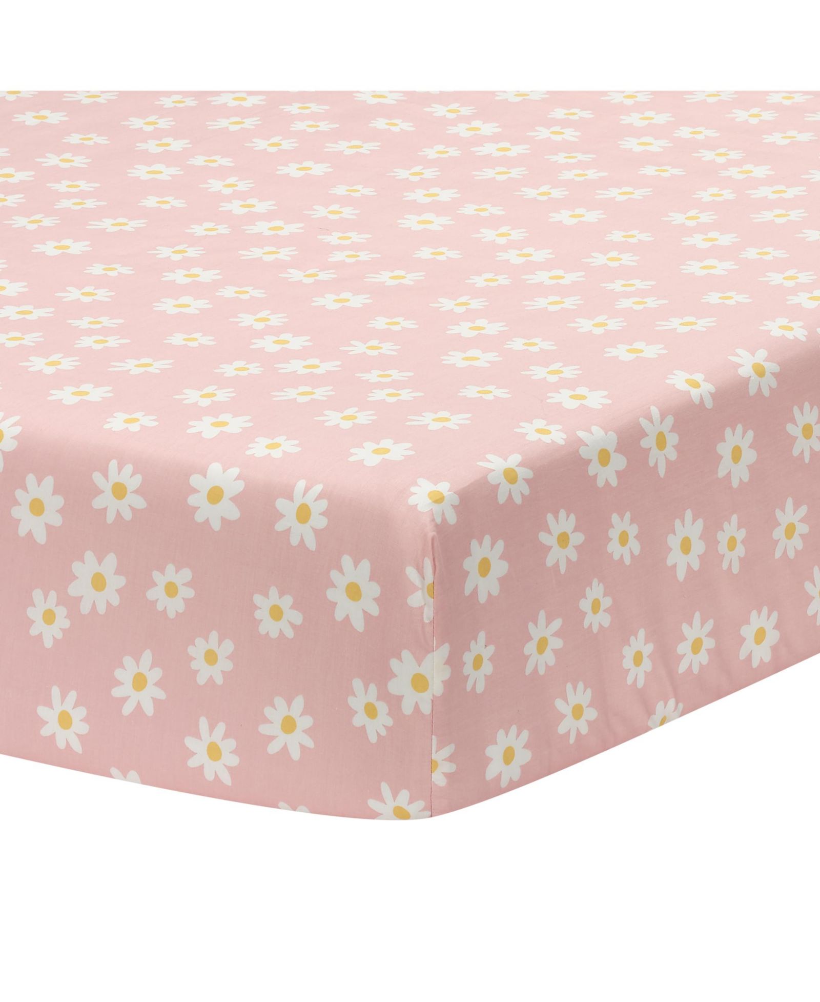 Lambs & Ivy Daisy Dreams Breathable 100% Cotton Baby Fitted Crib/Toddler Sheet