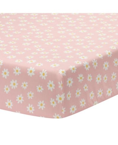Lambs & Ivy Daisy Dreams Breathable 100% Cotton Baby Fitted Crib/Toddler Sheet