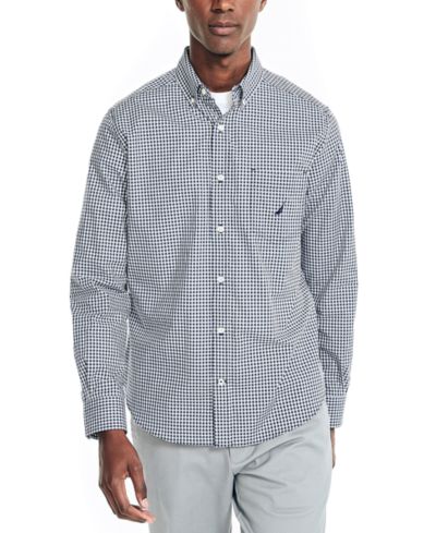Мужская рубашка Nautica Classic-Fit Gingham Plaid Button-Down