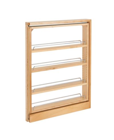 Rev-A-Shelf 3" Pull Out Kitchen Cabinet Filler Organizer Spice Rack, 432-BF-3C
