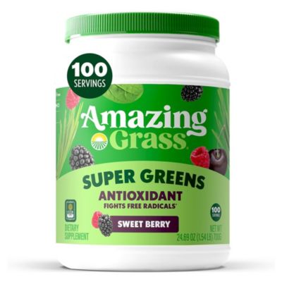 Amazing Grass, Greens Blend Antioxidant, Sweet Berry, 24.7 oz, 100 Servings