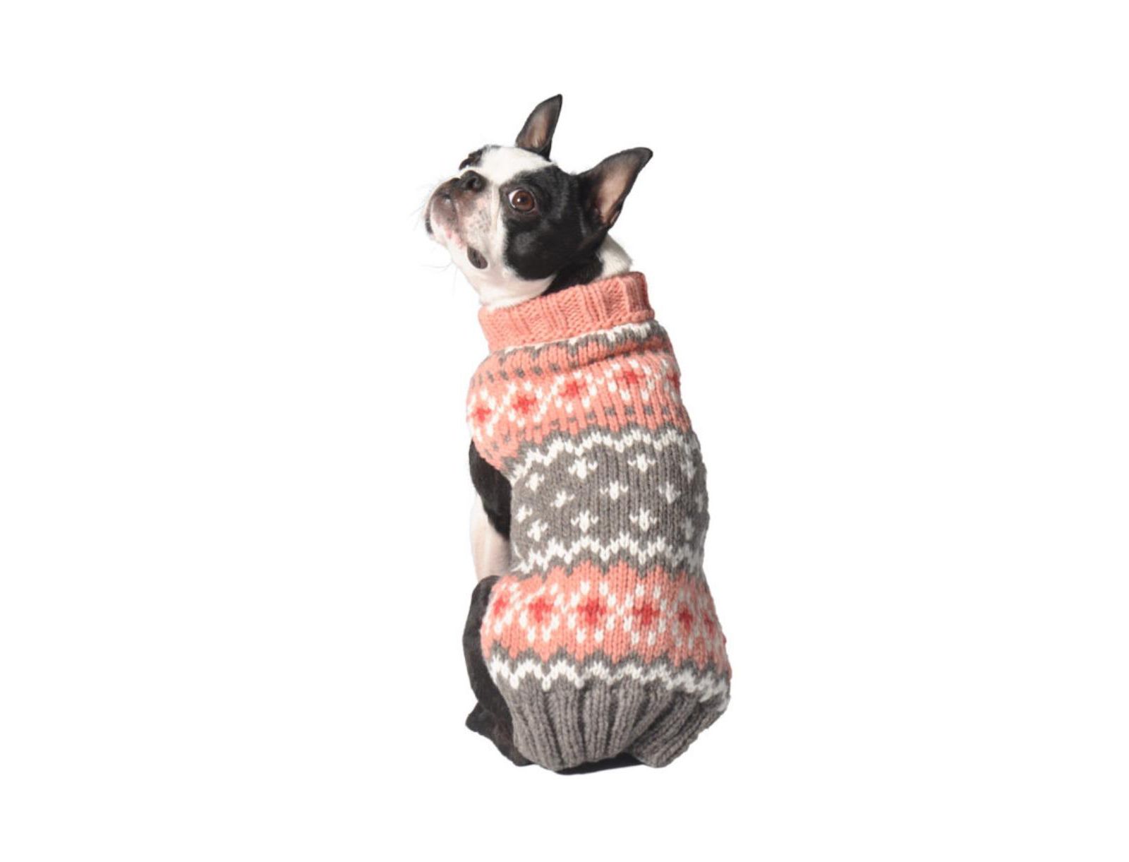 Chilly Dog Peach Fairisle