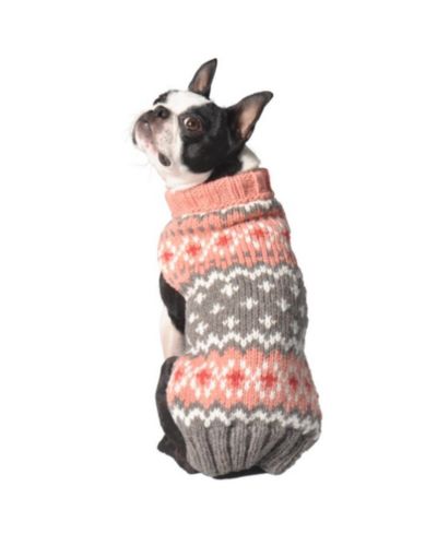 Chilly Dog Peach Fairisle