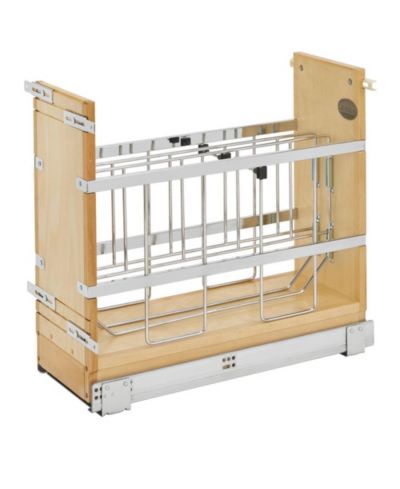 Rev-A-Shelf 8" Pull Out Cabinet Organizer, Ball Bearing Soft-Close 447-BCBBSC-8C