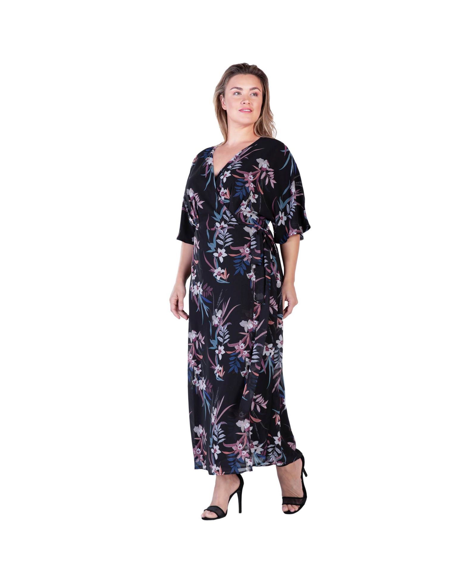 Standards & Practices платье макси с запахом и принтом, Plus Size