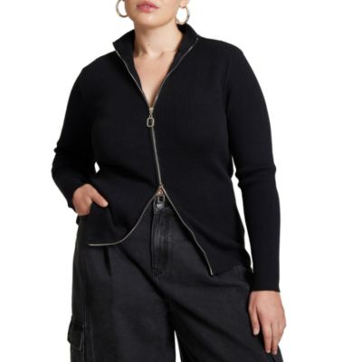 Женский свитер ELOQUII Two Way Zipper