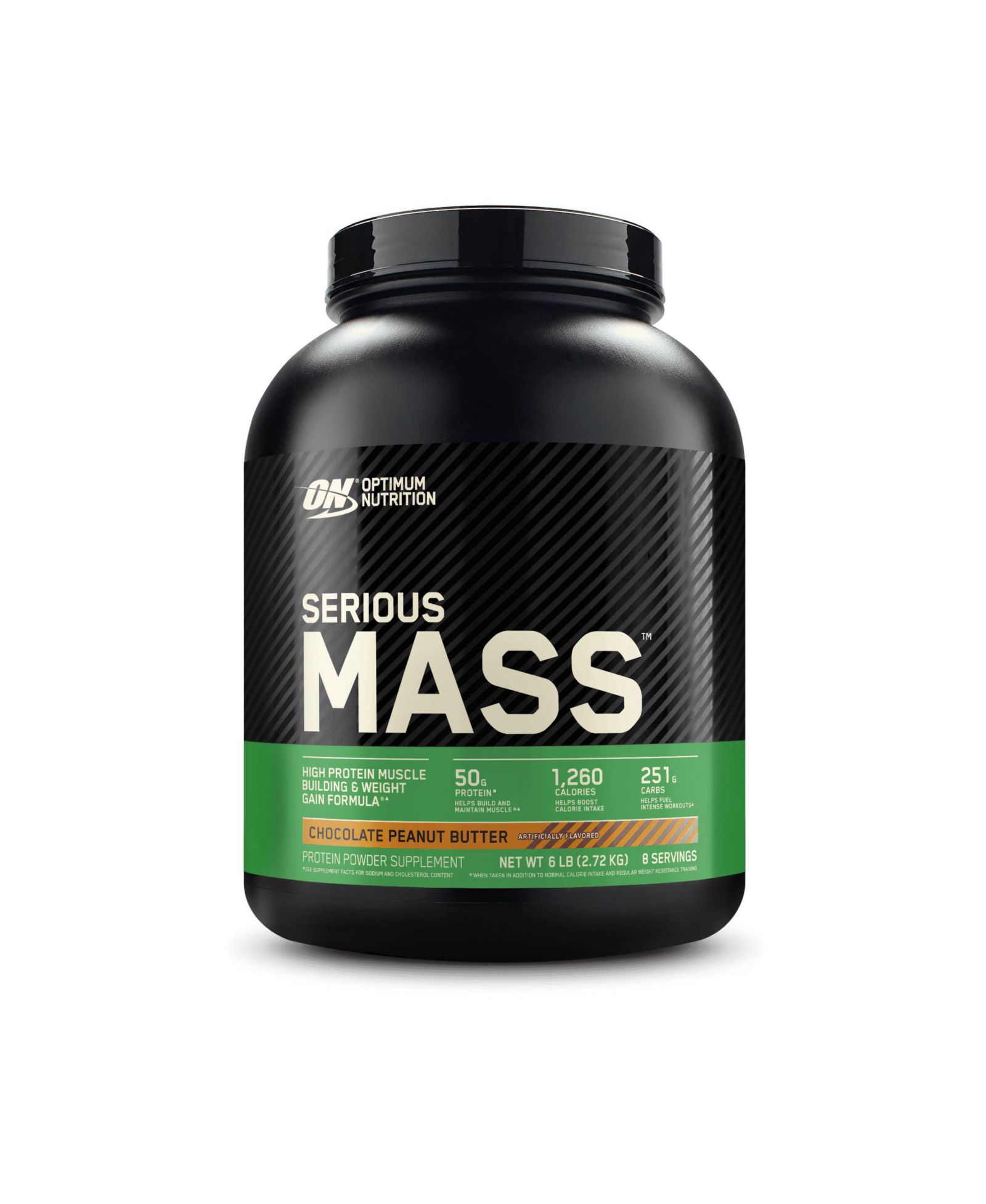 Optimum Nutrition Serious Mass, шоколад с арахисовым маслом, 6 lb