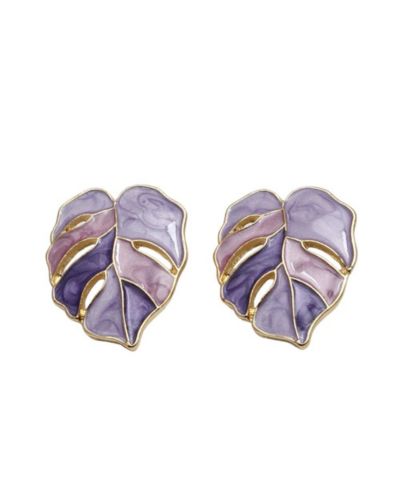 SOHI Women's Leaf Stud Earrings