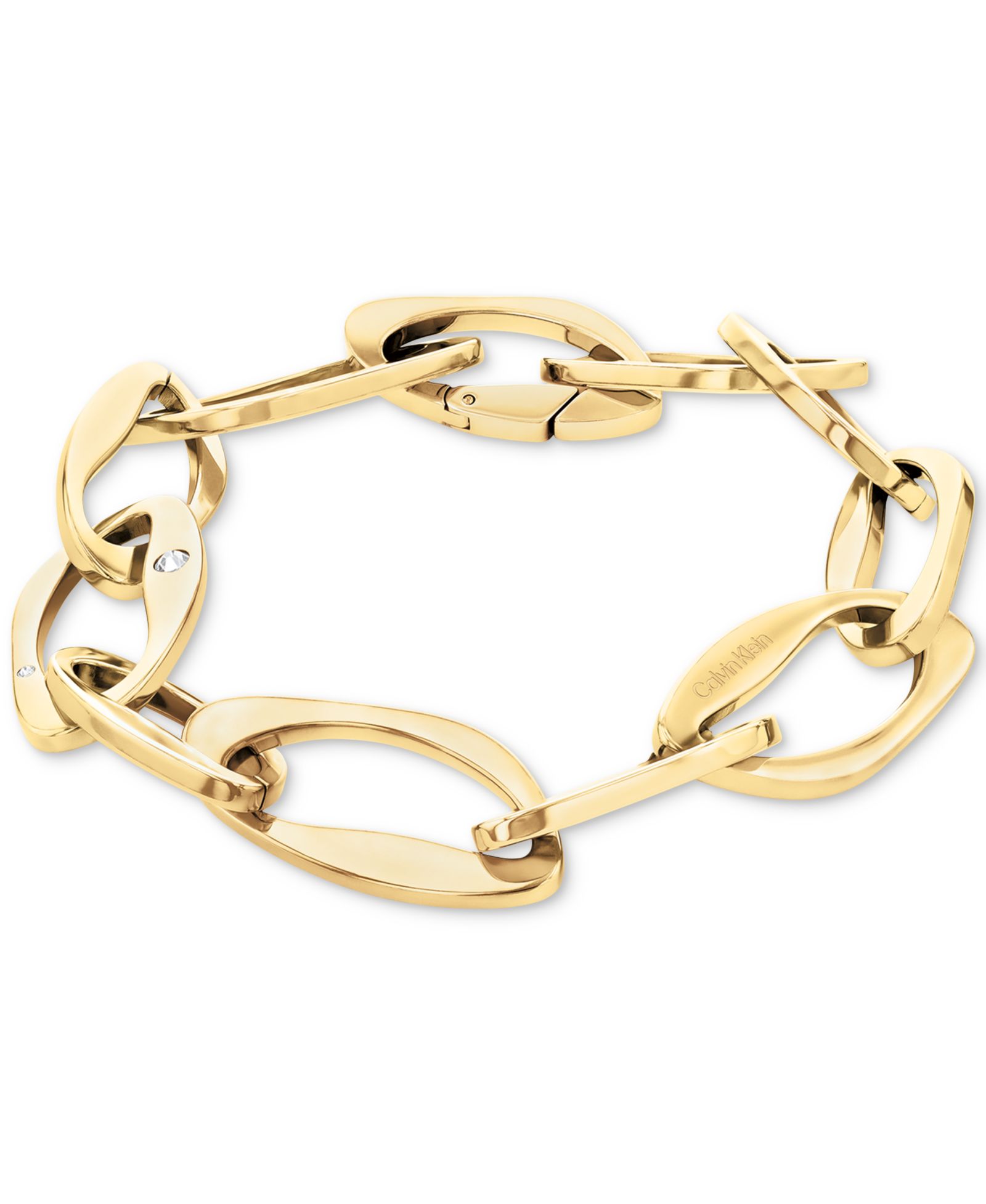 Calvin Klein Pavé Sculpted Link Chain Bracelet