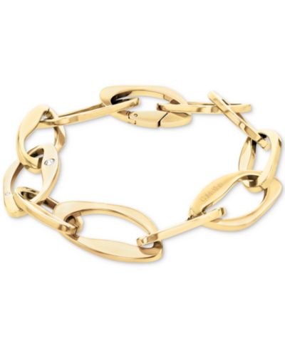 Calvin Klein Pavé Sculpted Link Chain Bracelet