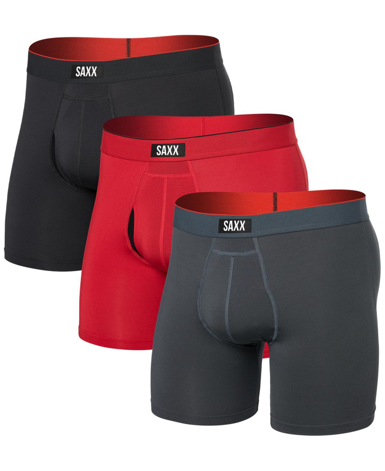SAXX Men's Multi-Sport 3-Pk. Solid Mesh Boxer Briefs