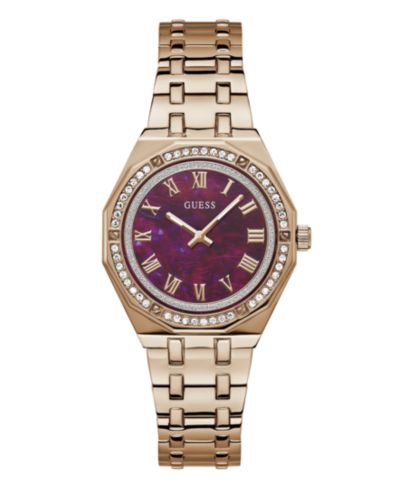 GUESS Women's Analog Rose Gold Stainless Steel Watch 36mm
