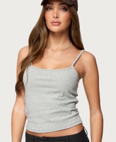 Edikted Women's Striped Henley Tank Top