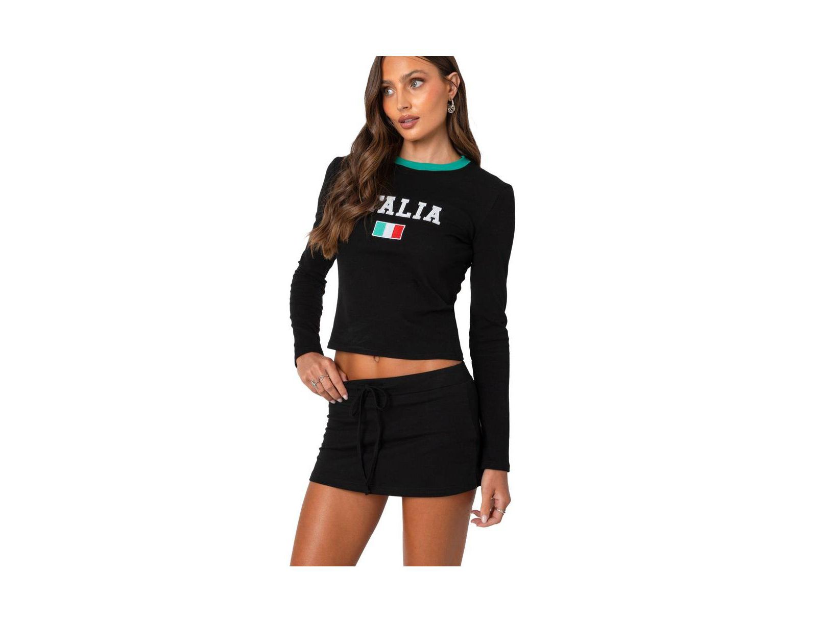 Edikted Women's Italy long sleeve t shirt