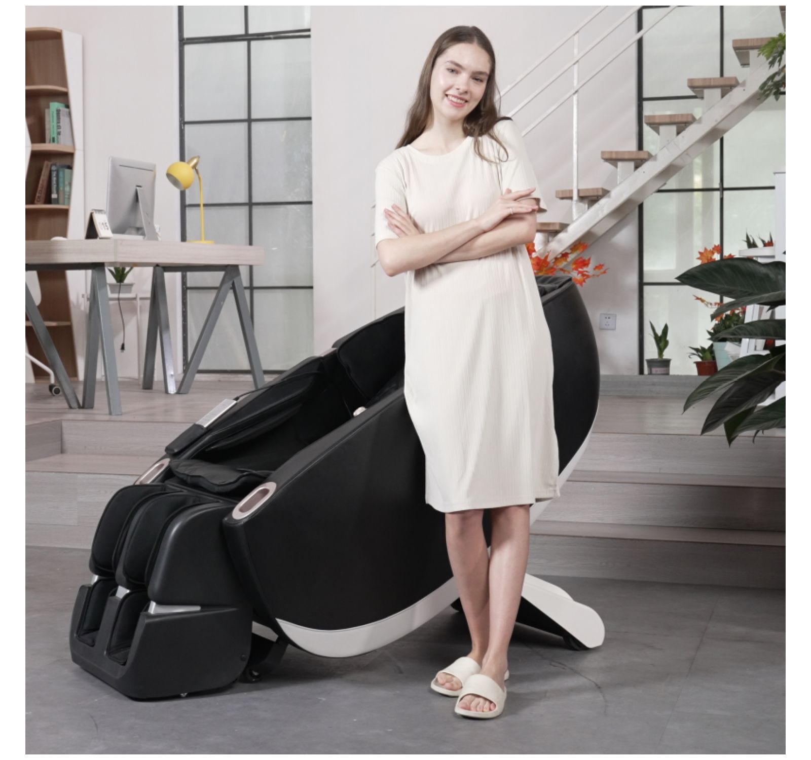 Streamdale Furniture Zero-G Massage Chair with 4-Wheel Navigation