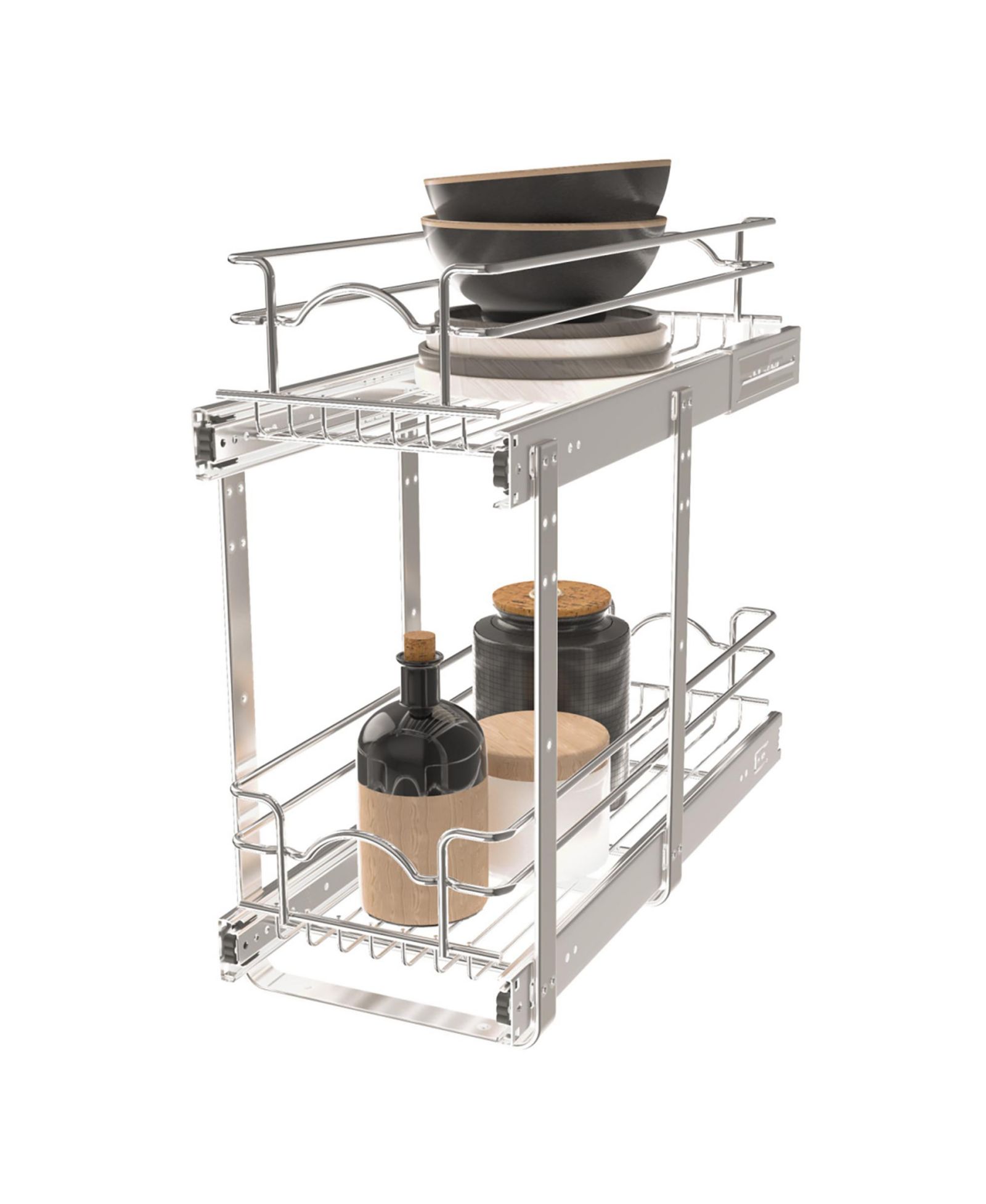 Rev-A-Shelf Kitchen Cabinet Pull Out Shelf Organizer, 9 x 22 In, 5WB2-0922CR-1