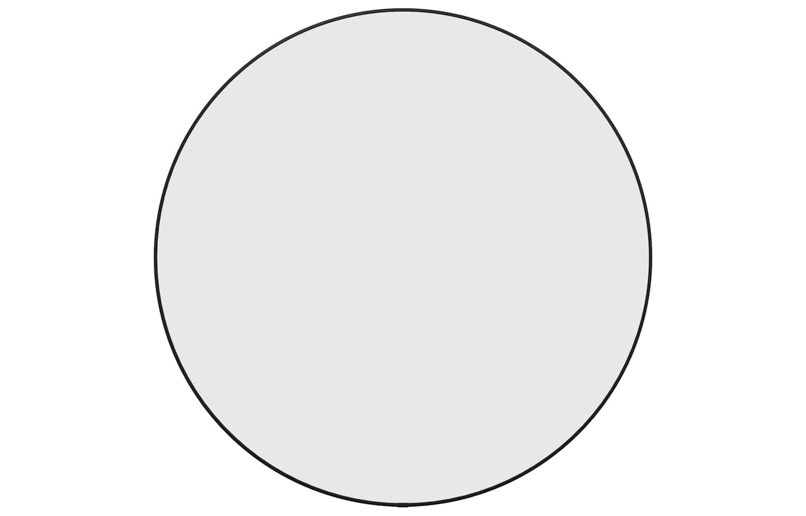 vidaXL Wall Mirror Black   23.6" Round
