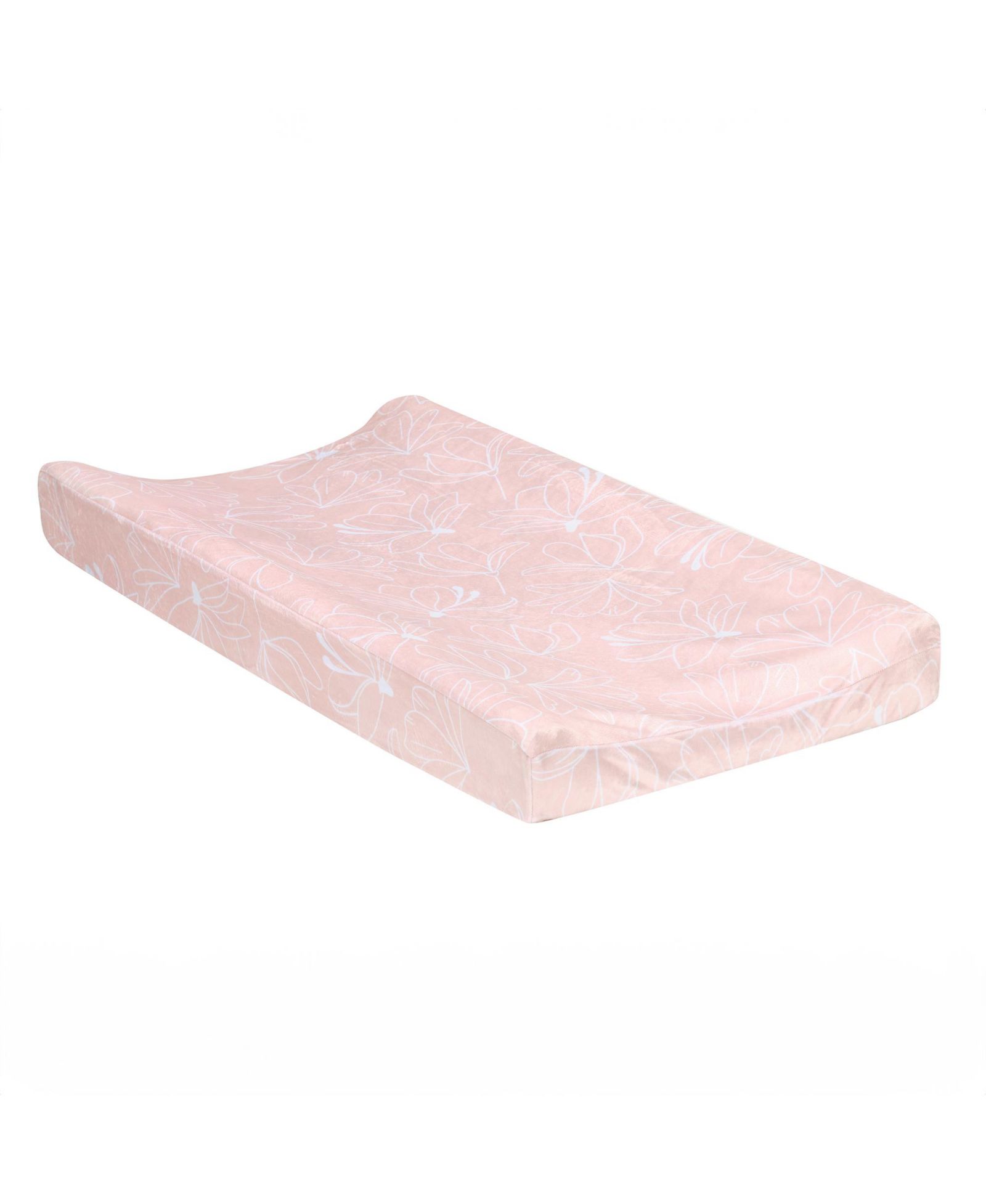 Наволочка для пеленального коврика Lambs & Ivy Petals Soft Pink/White Floral Outline