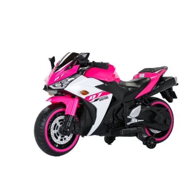 Streamdale Furniture Kids Ride-On Motorcycle with LED Lights and Training Wheels, Ages 3-6