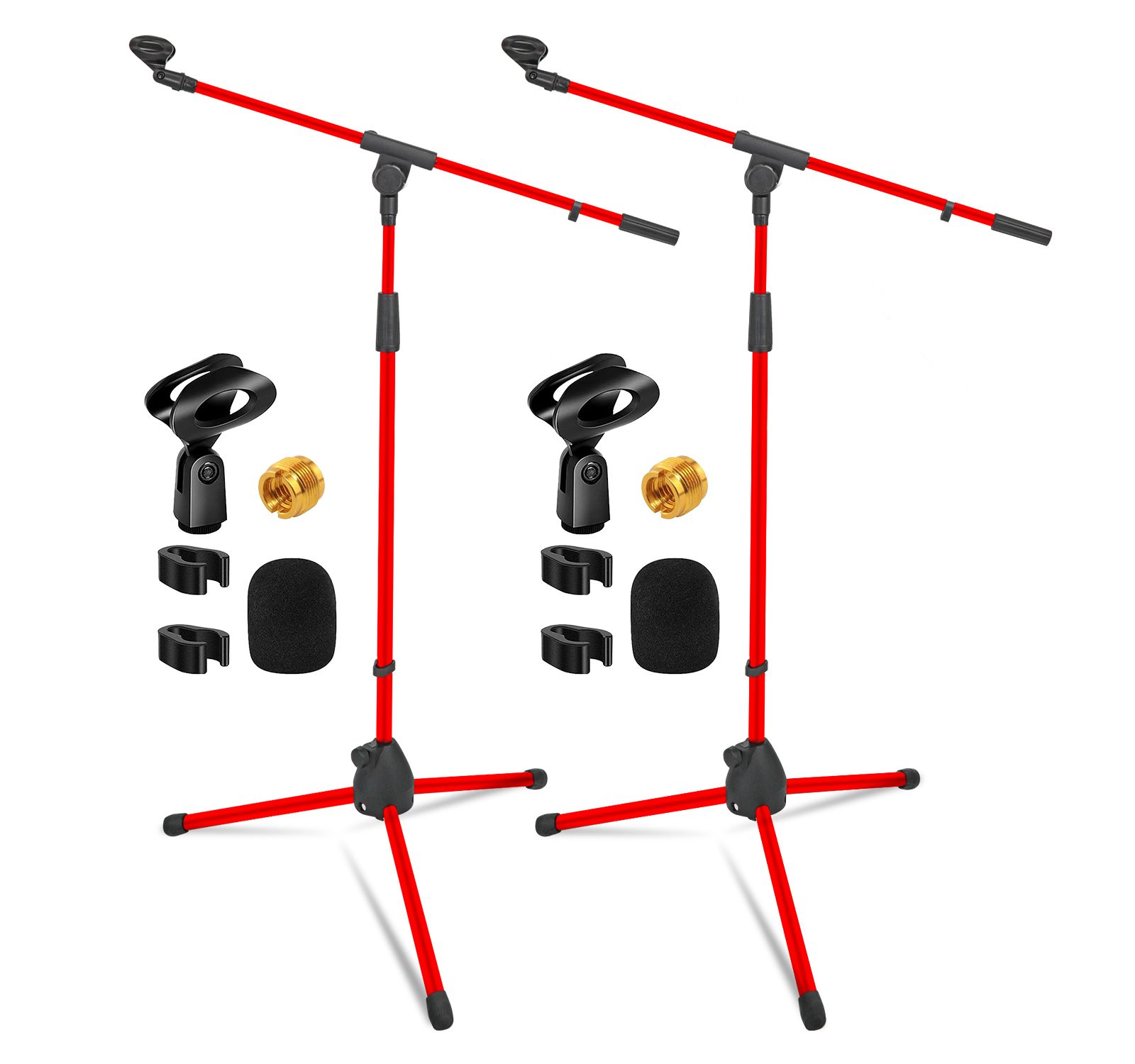 5 Core Ms 080 Height-Adjustable Tripod Mic Stand, 29.5" Boom Arm