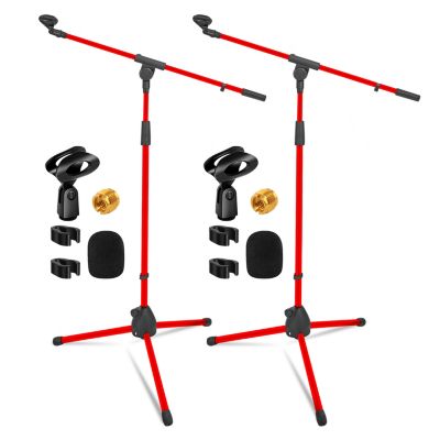 5 Core Ms 080 Height-Adjustable Tripod Mic Stand, 29.5" Boom Arm