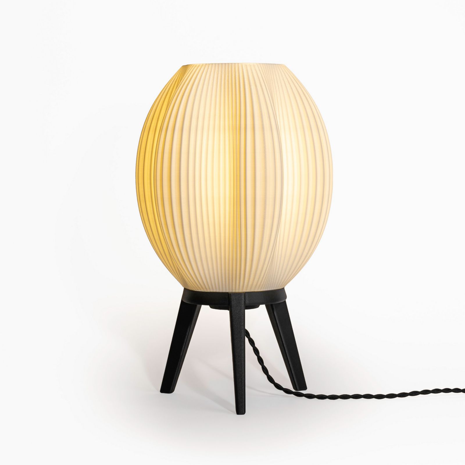 Jonathan Y Wavy Modern Contemporary Plant-Based PLA 3D Printed Dimmable LED Table Lamp