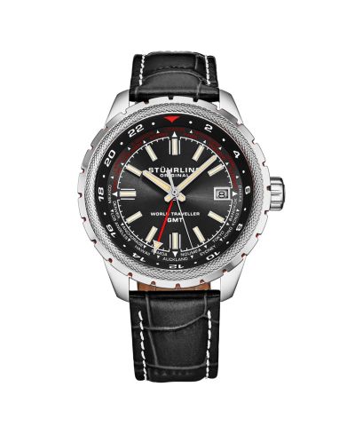 Stuhrling Global Voyager 1014 GMT 42mm World Timer Watch