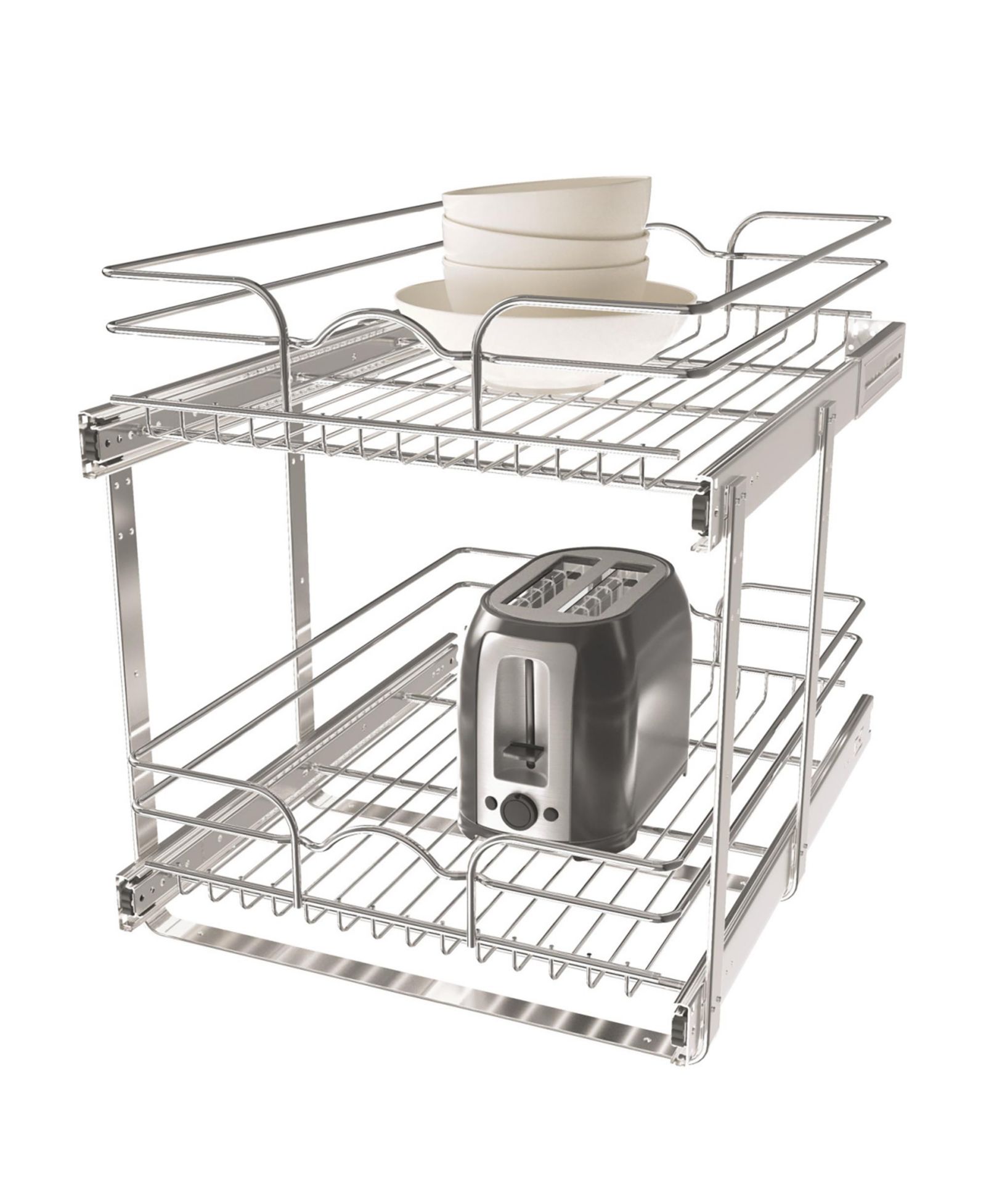 Rev-A-Shelf Kitchen Cabinet Pull Out Shelf Organizer, 18 x 22 In, 5WB2-1822CR-1