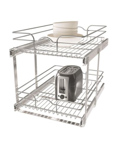 Rev-A-Shelf Kitchen Cabinet Pull Out Shelf Organizer, 18 x 22 In, 5WB2-1822CR-1