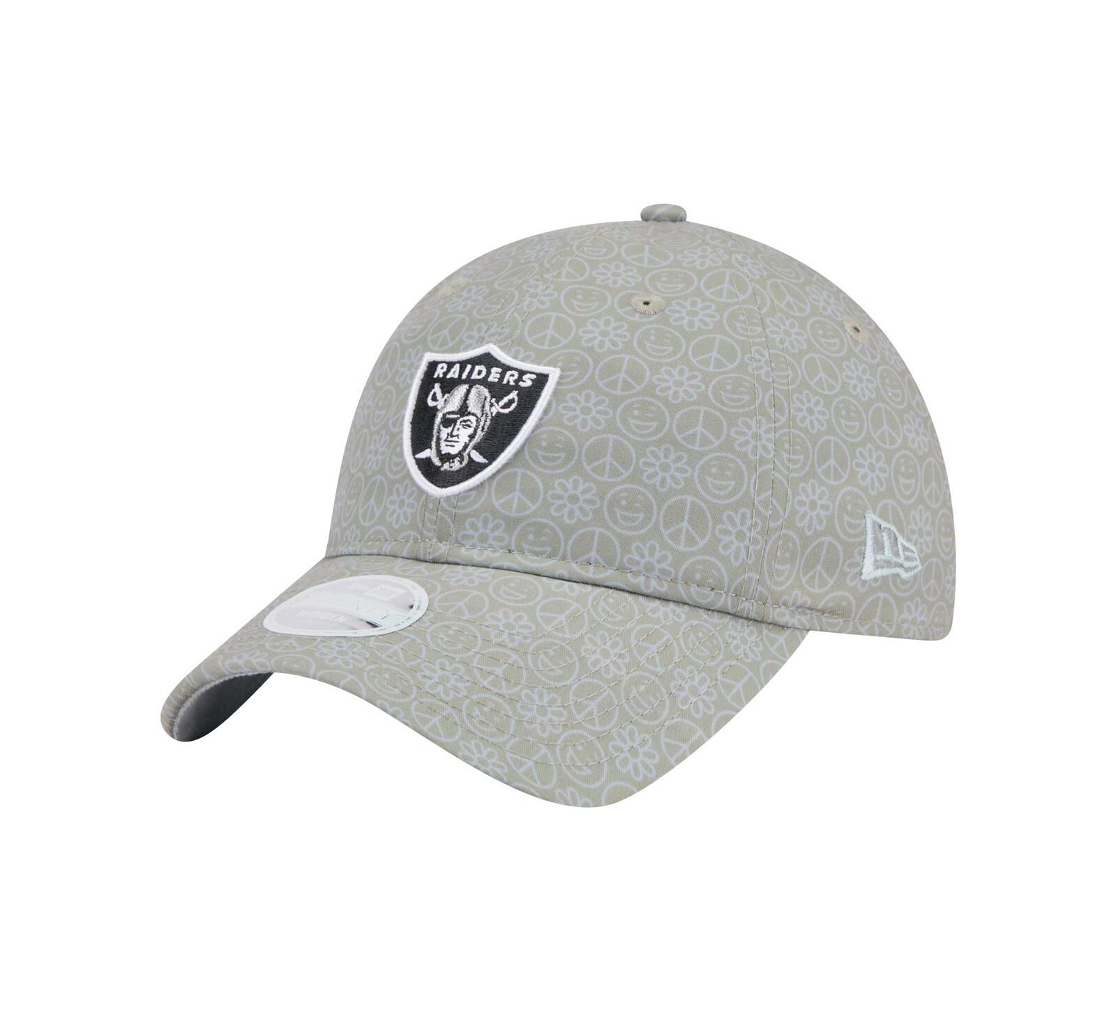 New Era Women's Silver Las Vegas Raiders Smiley 9TWENTY Adjustable Hat