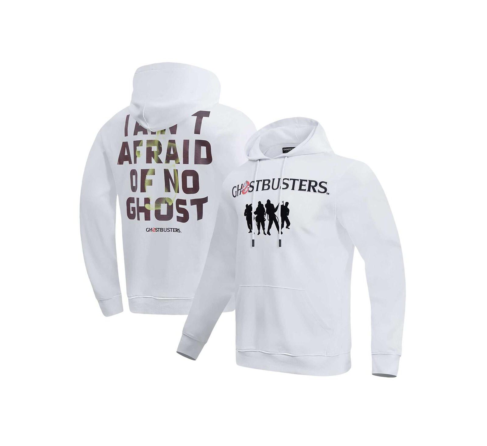 Freeze Max Мужское и женское худи Ghostbusters I Ain't Afraid Of No Ghost, белое