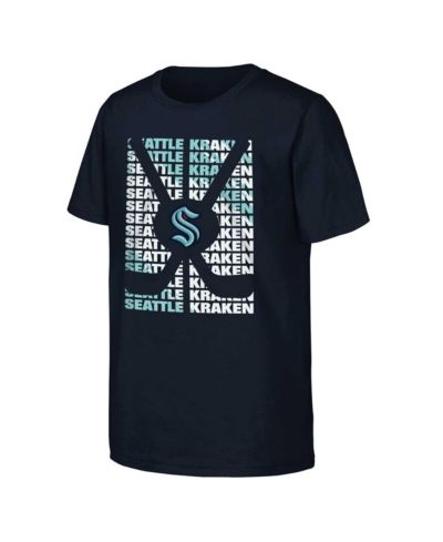 Outerstuff футболка для детей Seattle Kraken Box, темно-синяя