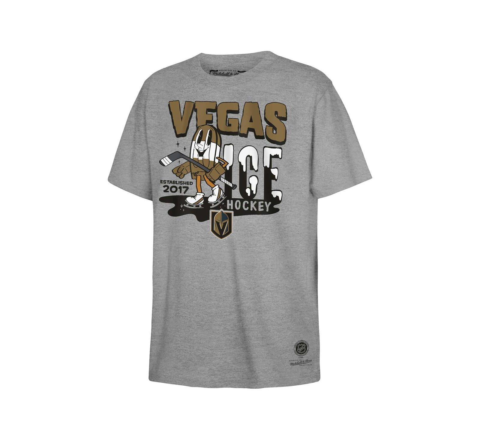 Футболка Mitchell & Ness Big Boys and Girls Gray Vegas Golden Knights Popsicle