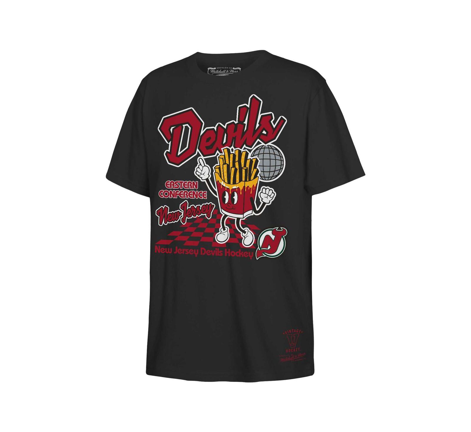 Mitchell & Ness Big Boys and Girls Black New Jersey Devils Concession Stand T-Shirt