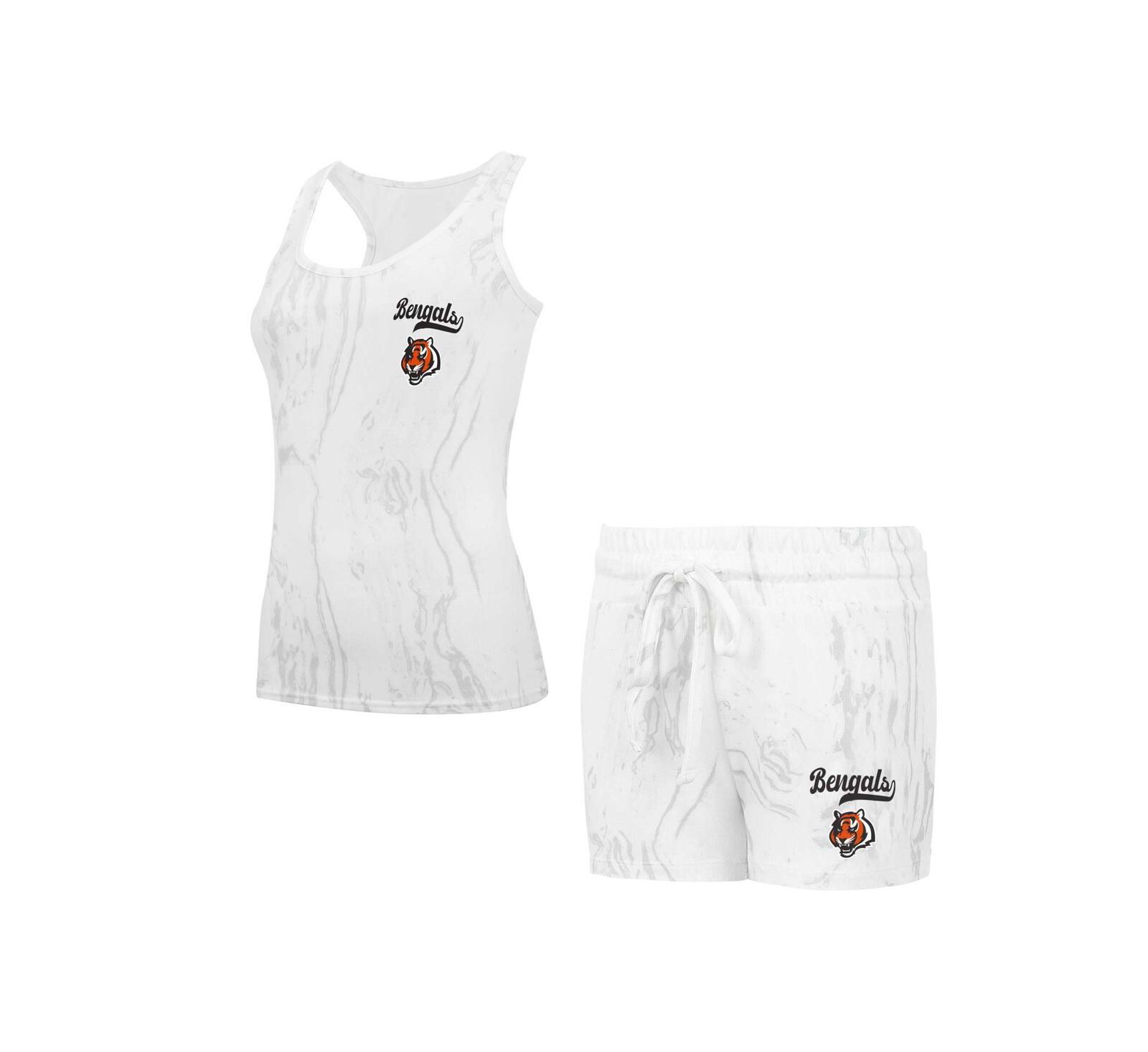 Concepts Sport Women's Cincinnati Bengals Quartz Hacci Knit Tank Top Shorts Sleep Set