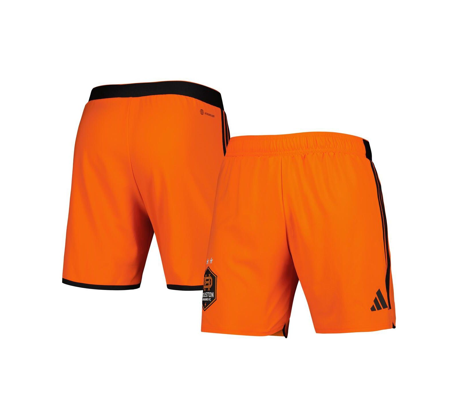 Adidas Men's Orange Houston Dynamo FC 2023 Away AEROREADY Authentic Shorts