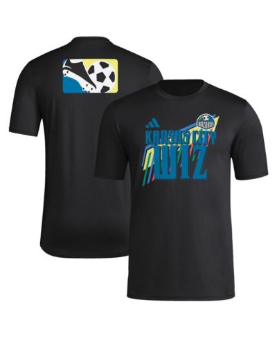 Футболка Adidas Men's Black Sporting Kansas City 2024 MLS Jersey Hook Pre-Match