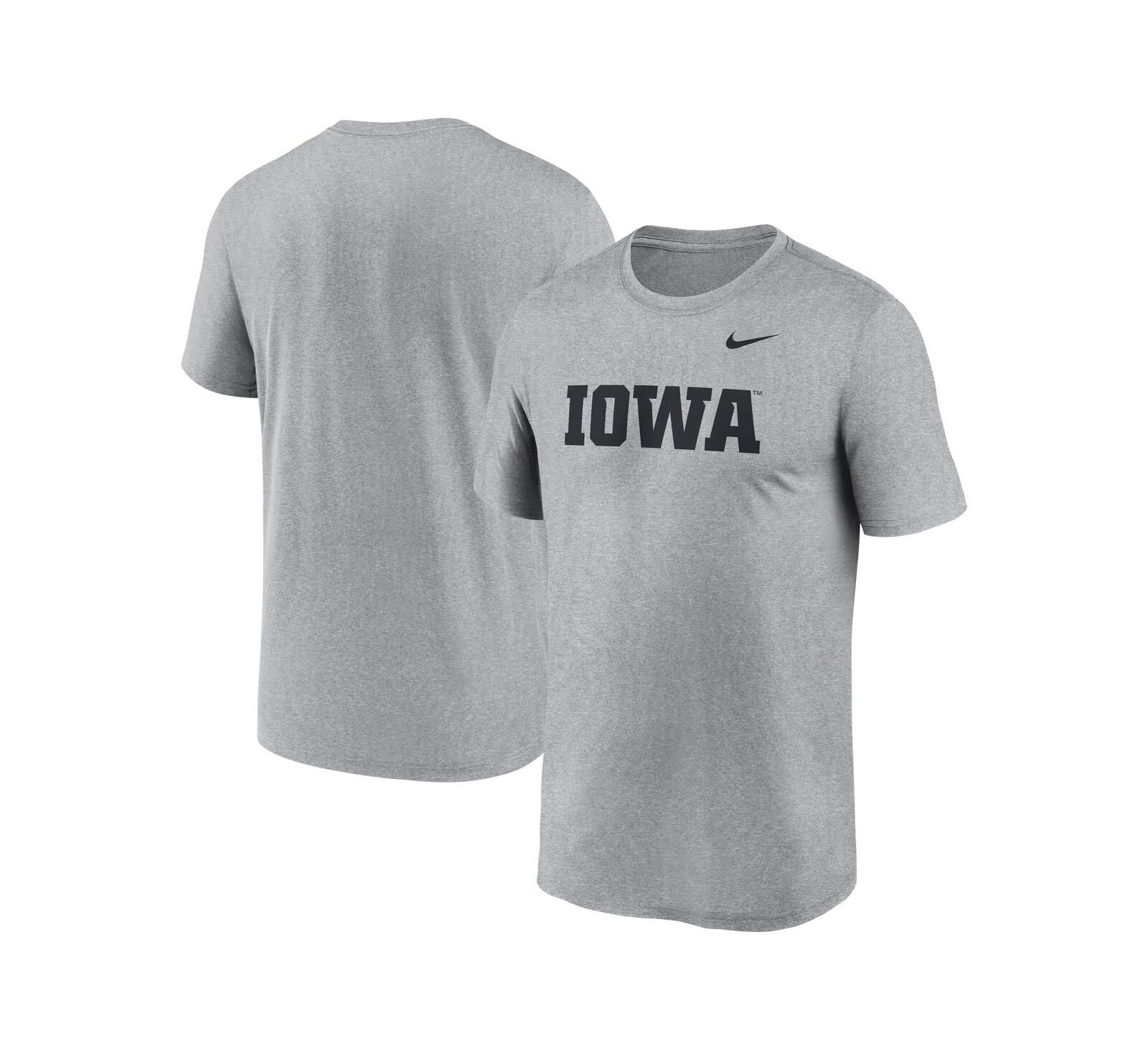 Nike Men's Heather Gray Iowa Hawkeyes Primetime Legend Wordmark T-Shirt