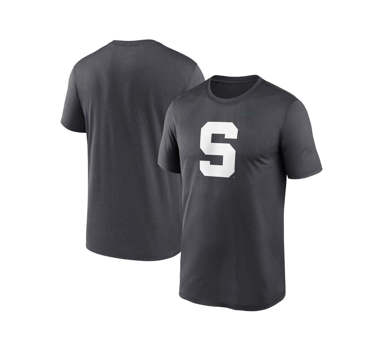 Мужская футболка Nike Anthracite Michigan State Spartans Primetime Legend Alternate Logo