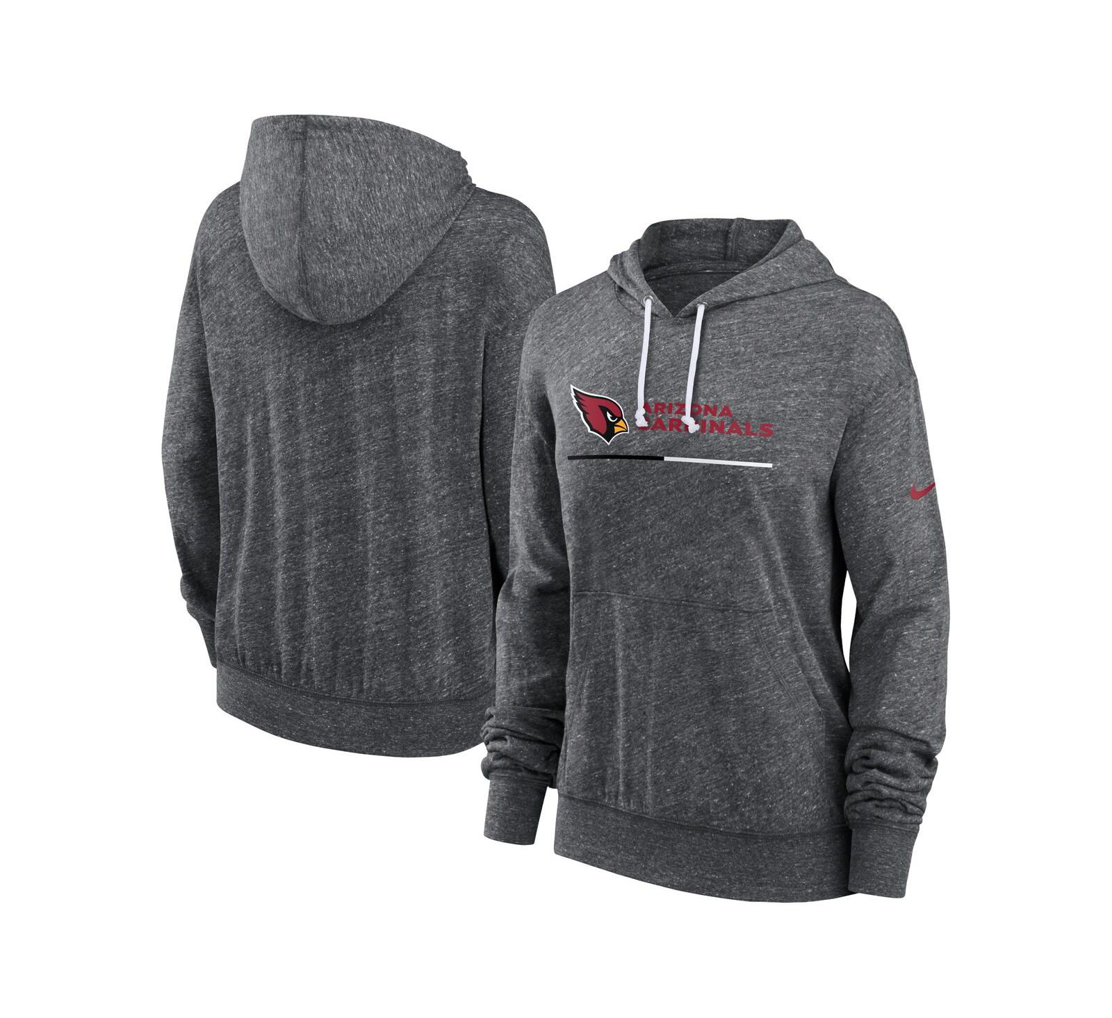 Женский легкий худи Nike Heather Charcoal Arizona Cardinals Team Spirit Gym vintage-like