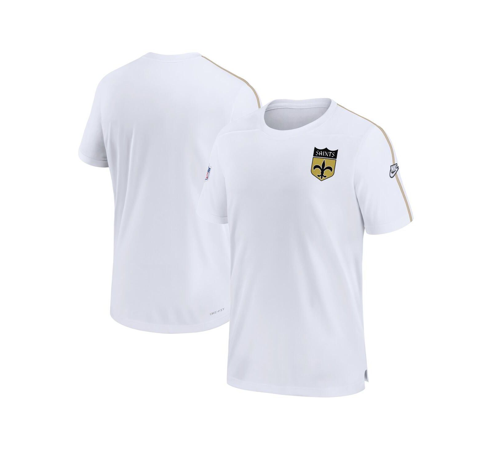 Nike Men's White New Orleans Saints Sideline Alternate Logo Coach Performance Top