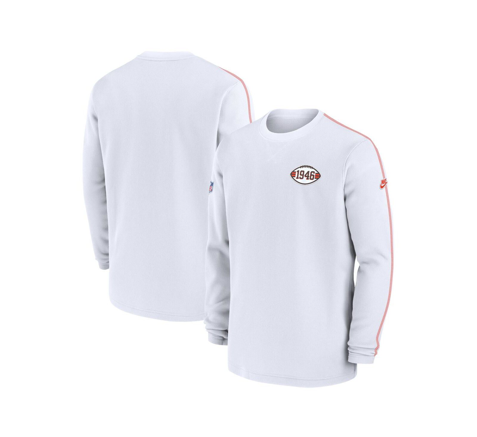 Nike Men's White Cleveland Browns Alternate Logo Coach Long Sleeve T-Shirt