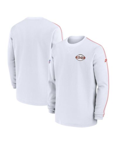 Мужская футболка Nike Cleveland Browns Alternate Logo Coach с длинным рукавом белая